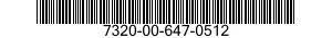 7320-00-647-0512  7320006470512 006470512