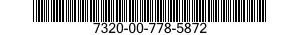 7320-00-778-5872  7320007785872 007785872