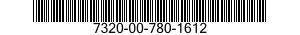 7320-00-780-1612  7320007801612 007801612