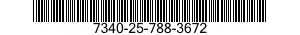 7340-25-788-3672  7340257883672 257883672