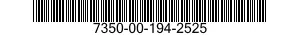 7350-00-194-2525  7350001942525 001942525