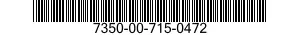 7350-00-715-0472  7350007150472 007150472