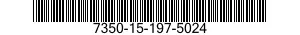7350-15-197-5024 TRAY,SERVICE 7350151975024 151975024