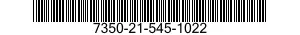 7350-21-545-1022 PLATE,EATING 7350215451022 215451022