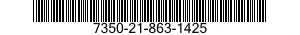 7350-21-863-1425 PLATE,EATING 7350218631425 218631425