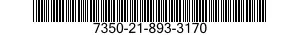 7350-21-893-3170 PLATE,EATING 7350218933170 218933170