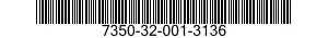 7350-32-001-3136 TRAY,MESS,COMPARTMENTED 7350320013136 320013136