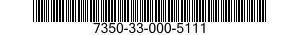 7350-33-000-5111 TRAY,MESS,COMPARTMENTED 7350330005111 330005111