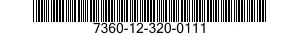 7360-12-320-0111  7360123200111 123200111