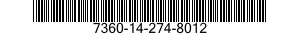 7360-14-274-8012  7360142748012 142748012