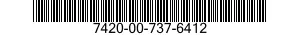 7420-00-737-6412  7420007376412 007376412