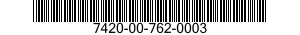 7420-00-762-0003  7420007620003 007620003