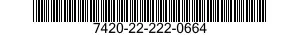 7420-22-222-0664  7420222220664 222220664
