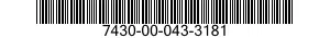 7430-00-043-3181  7430000433181 000433181