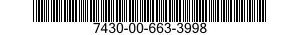 7430-00-663-3998 TYPEWRITER 7430006633998 006633998