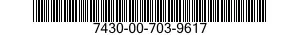 7430-00-703-9617  7430007039617 007039617