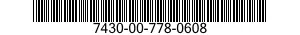 7430-00-778-0608  7430007780608 007780608