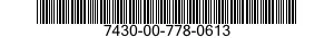7430-00-778-0613  7430007780613 007780613
