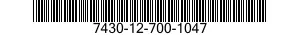 7430-12-700-1047  7430127001047 127001047