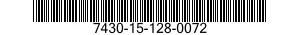 7430-15-128-0072 MACCHINA 7430151280072 151280072