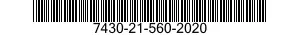 7430-21-560-2020  7430215602020 215602020