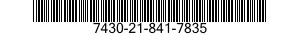 7430-21-841-7835 PLATE FONT 7430218417835 218417835
