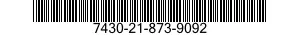 7430-21-873-9092 TYPEWRITER 7430218739092 218739092