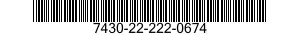 7430-22-222-0674  7430222220674 222220674
