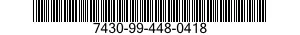 7430-99-448-0418  7430994480418 994480418