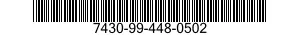 7430-99-448-0502  7430994480502 994480502