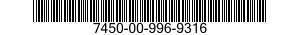 7450-00-996-9316  7450009969316 009969316
