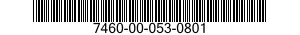 7460-00-053-0801  7460000530801 000530801