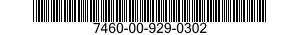 7460-00-929-0302  7460009290302 009290302