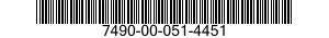 7490-00-051-4451 CONNECTOR ROD END 7490000514451 000514451