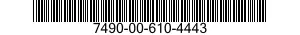 7490-00-610-4443  7490006104443 006104443