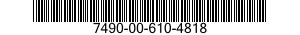 7490-00-610-4818  7490006104818 006104818