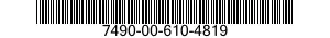 7490-00-610-4819  7490006104819 006104819