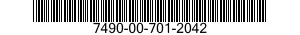 7490-00-701-2042  7490007012042 007012042