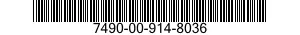 7490-00-914-8036  7490009148036 009148036