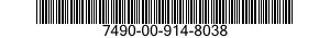 7490-00-914-8038  7490009148038 009148038