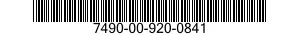 7490-00-920-0841  7490009200841 009200841