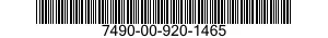 7490-00-920-1465 TYPE,DECEMBER 7490009201465 009201465