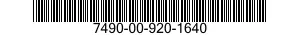 7490-00-920-1640  7490009201640 009201640