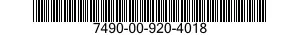 7490-00-920-4018 TYPE,26 7490009204018 009204018