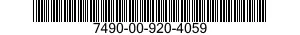 7490-00-920-4059 TYPE,MAY 7490009204059 009204059