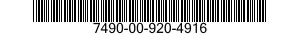 7490-00-920-4916 SCREW,MACHINE 7490009204916 009204916