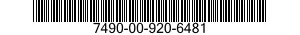 7490-00-920-6481  7490009206481 009206481