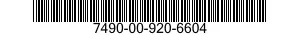 7490-00-920-6604  7490009206604 009206604