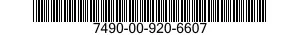 7490-00-920-6607  7490009206607 009206607