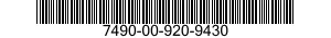 7490-00-920-9430 BRACKET,SUPPORT 7490009209430 009209430
